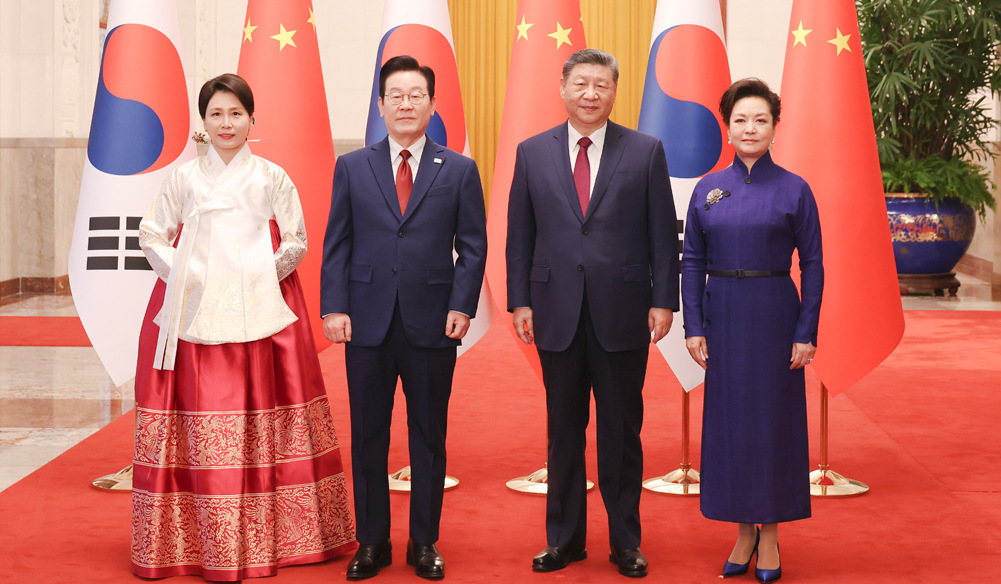 習近平同韓國總統李在明舉行會談