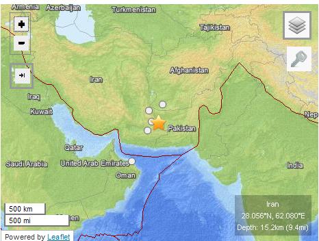 伊朗稱該國東南部發生7.5級地震